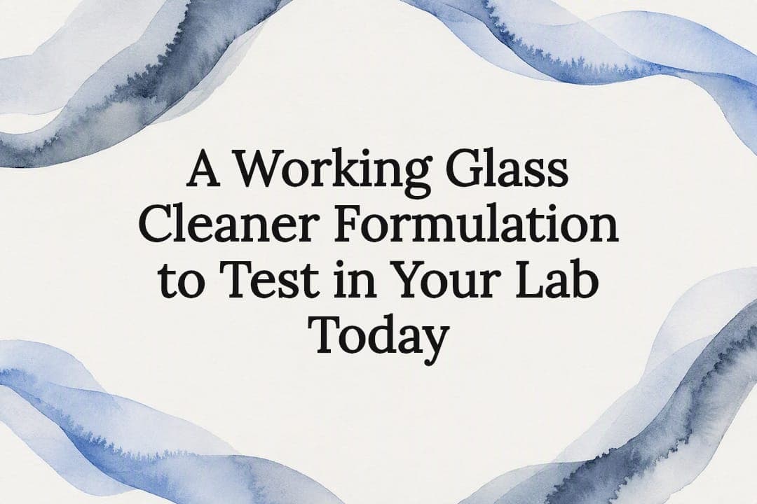 A Working Glass Cleaner Formulation to Test in Your Lab Today