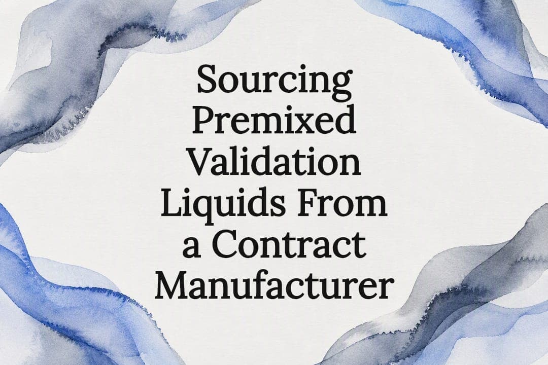 Sourcing Premixed Validation Liquids From a Contract Manufacturer