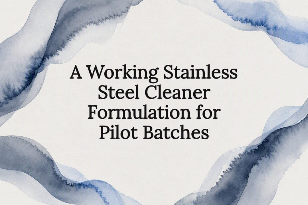 A Working Stainless Steel Cleaner Formulation for Pilot Batches