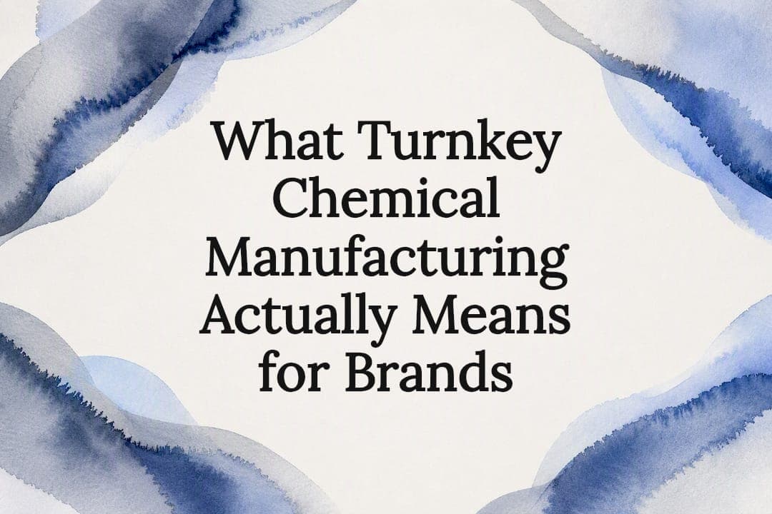 What Turnkey Chemical Manufacturing Actually Means for Brands