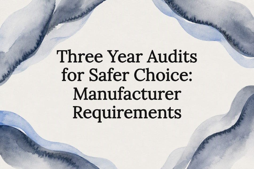 Three Year Audits for Safer Choice: Manufacturer Requirements