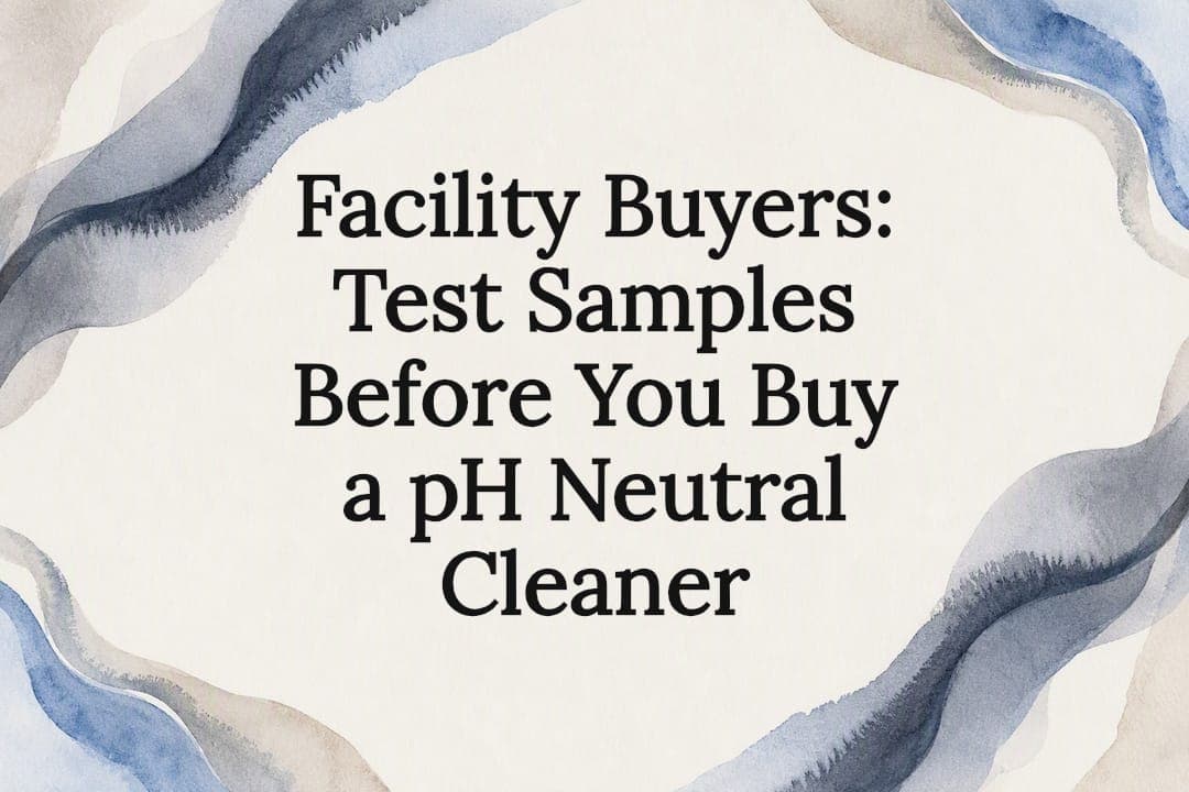 Facility Buyers: Test Samples Before You Buy a pH Neutral Cleaner