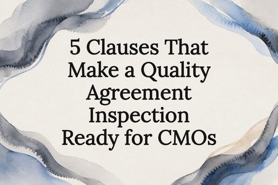 5 Clauses That Make a Quality Agreement Inspection Ready for CMOs