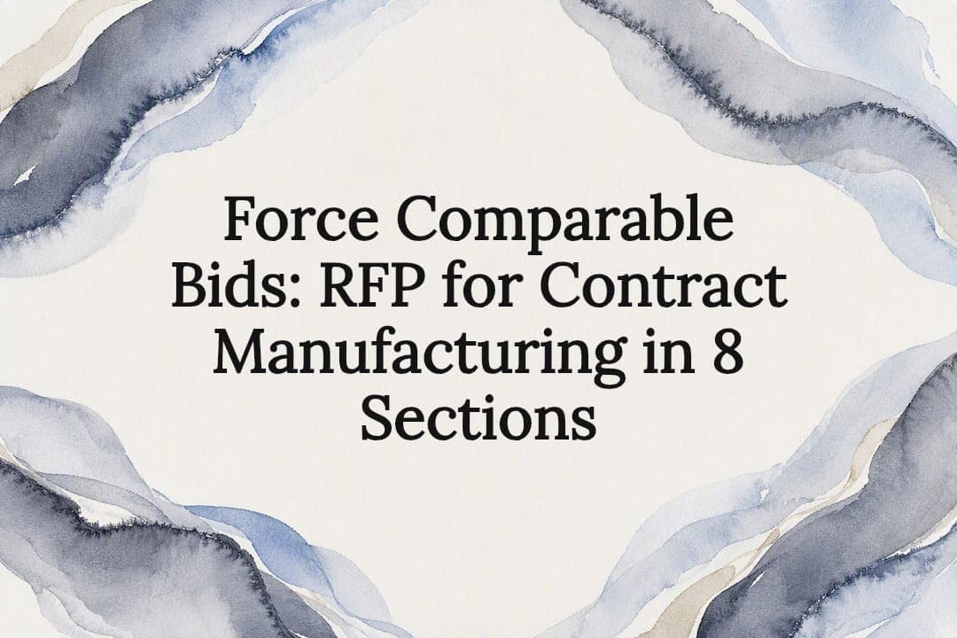 Force Comparable Bids: RFP for Contract Manufacturing in 8 Sections