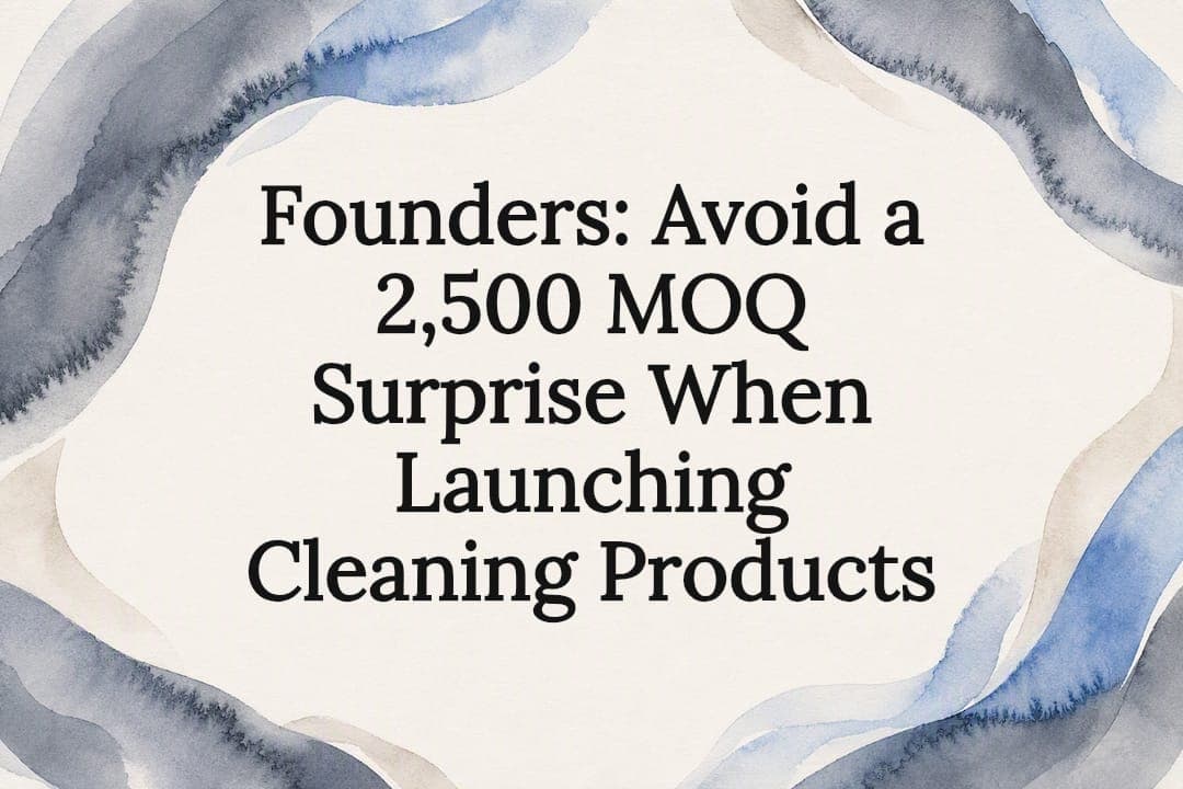 Founders: Avoid a 2,500 MOQ Surprise When Launching Cleaning Products