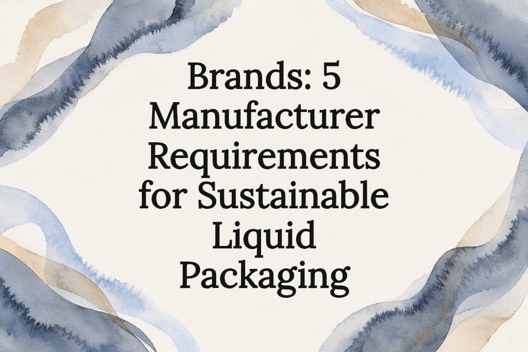Brands: 5 Manufacturer Requirements for Sustainable Liquid Packaging