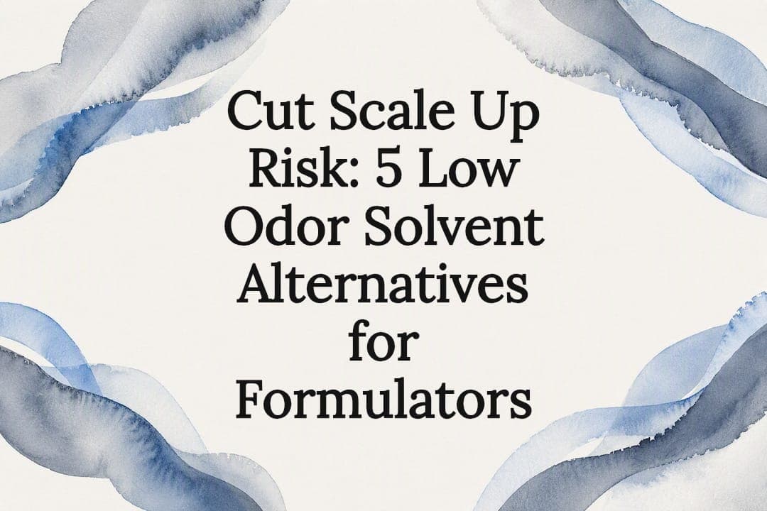 Cut Scale Up Risk: 5 Low Odor Solvent Alternatives for Formulators