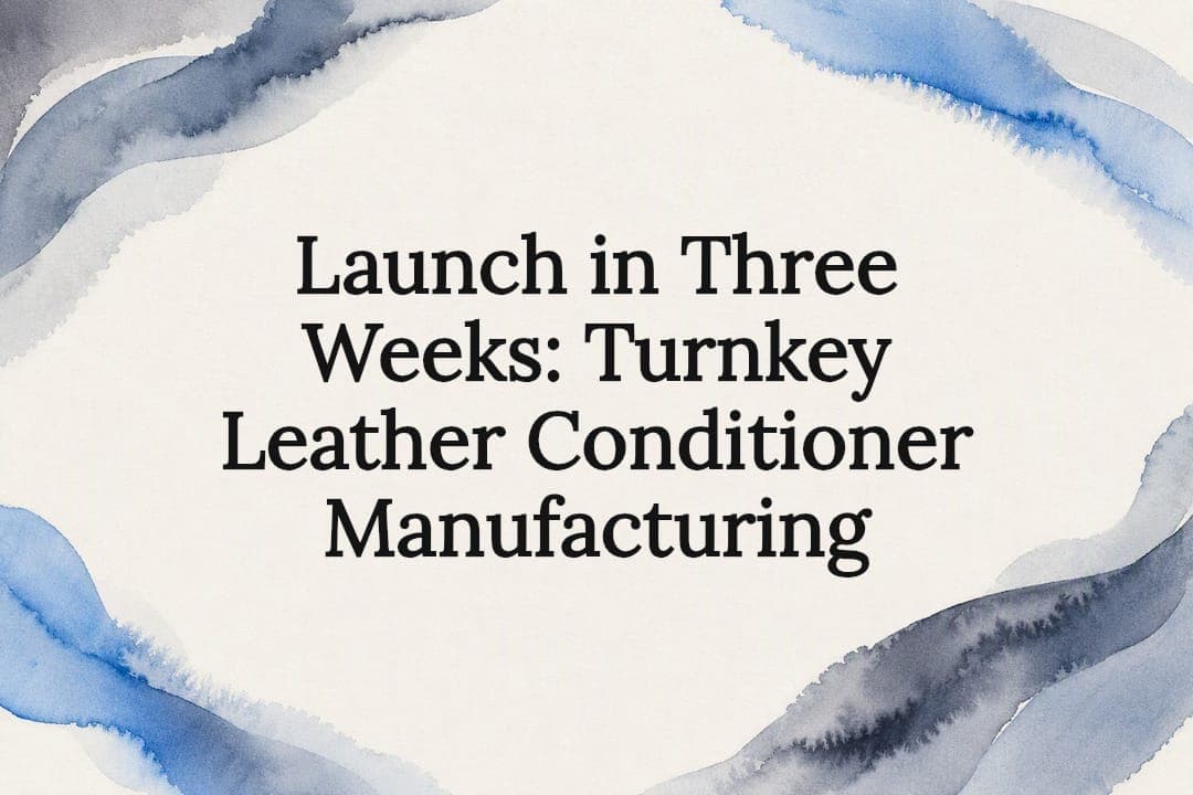 Launch in Three Weeks: Turnkey Leather Conditioner Manufacturing