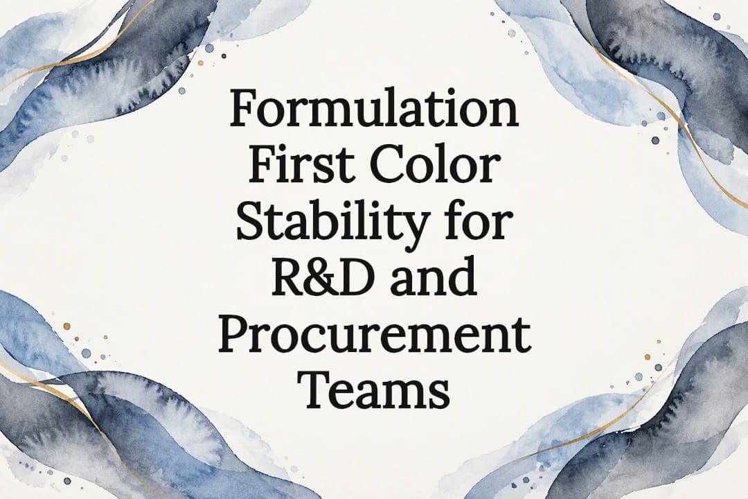 Formulation First Color Stability for R&D and Procurement Teams