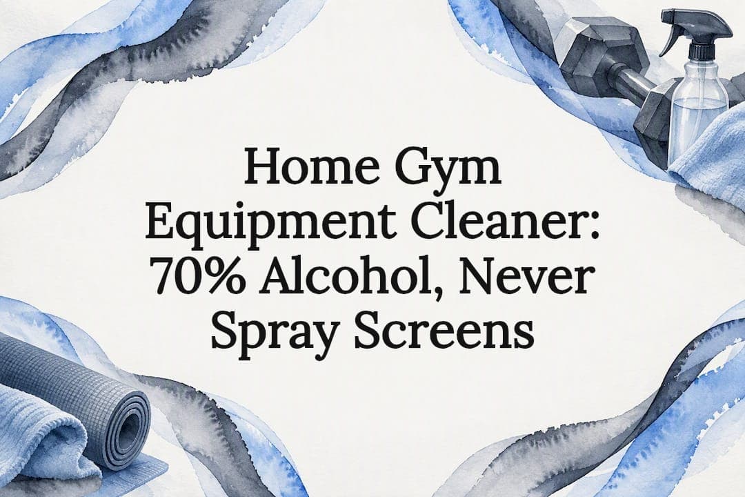 Home Gym Equipment Cleaner: 70% Alcohol, Never Spray Screens