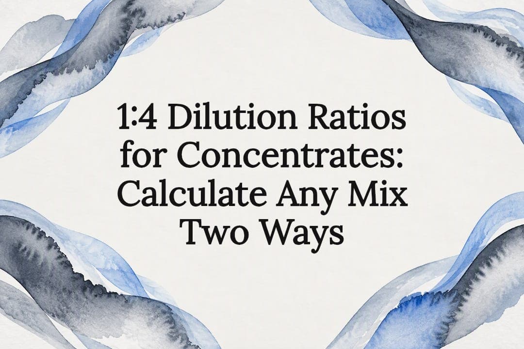 1:4 Dilution Ratios for Concentrates: Calculate Any Mix Two Ways