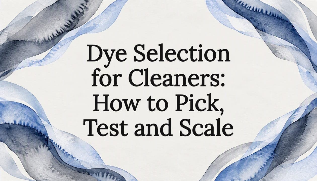Dye Selection for Cleaners: How to Pick, Test and Scale