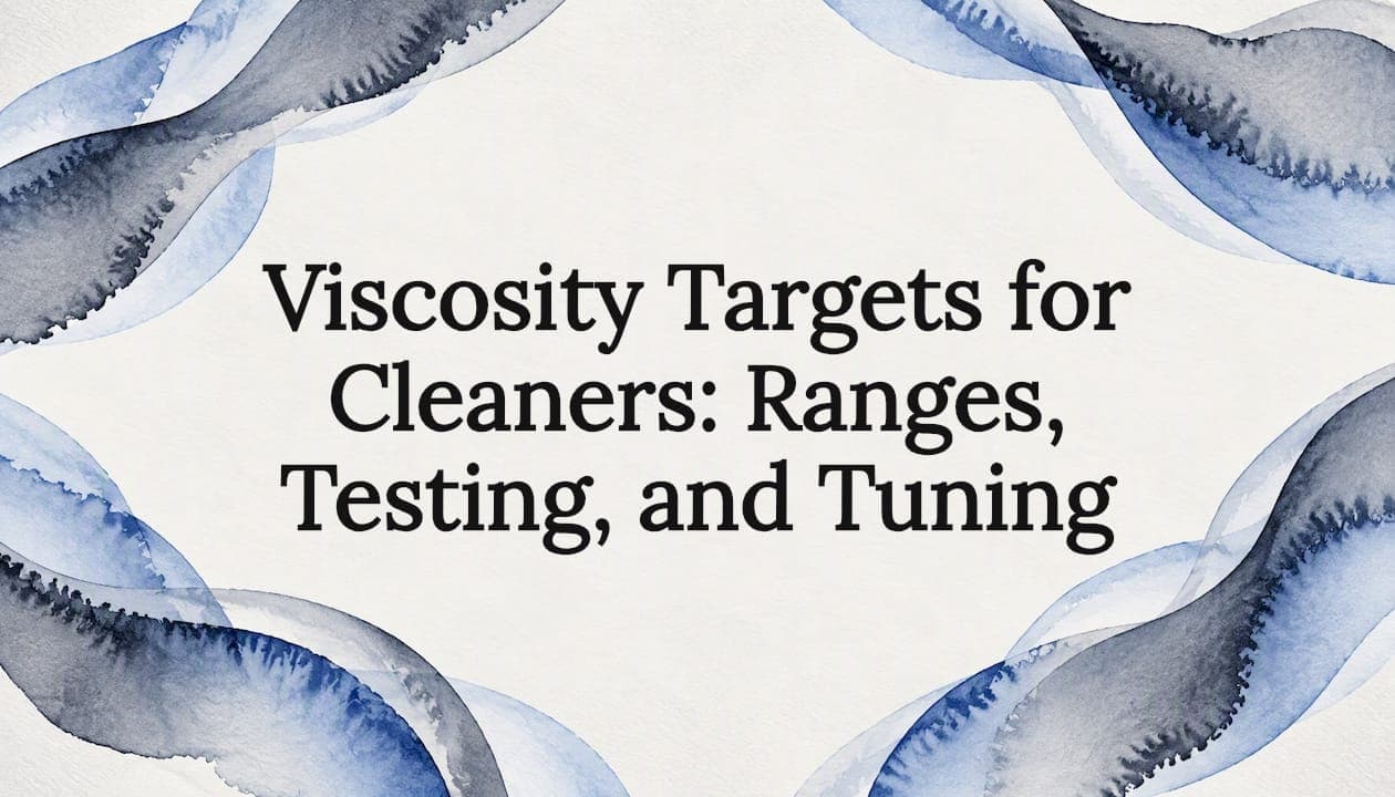 Viscosity Targets for Cleaners: Ranges, Testing, and Tuning