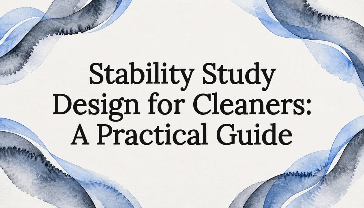 Stability Study Design for Cleaners: A Practical Guide