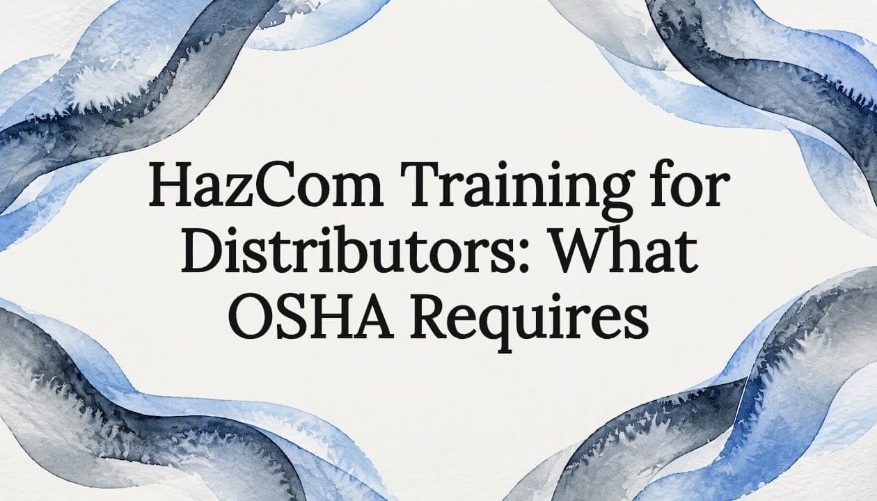 HazCom Training for Distributors: What OSHA Requires
